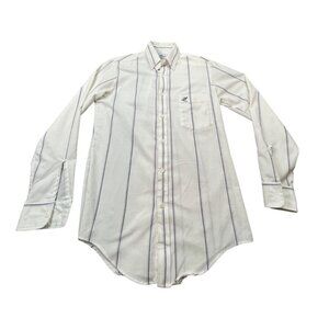 Vintage Pinetree Southern Collection Shirt Mens Small White Blue Stripe USA Made